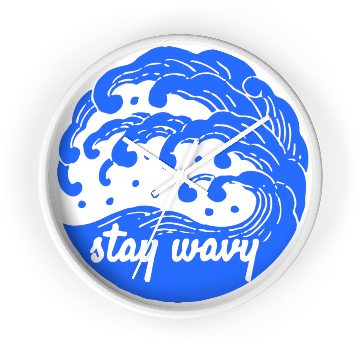 Stay Wavy Wall clock